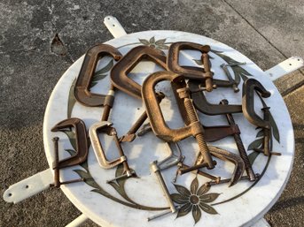 11 Pieces Assorted Sizes C Clamps Lot2