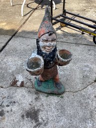 Cement Garden Gnome Planter