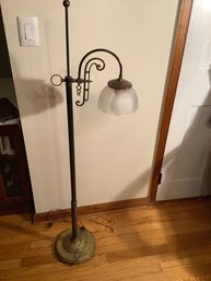 Vintage Brass Chair Pole Lamp