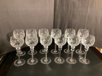 12 Vintage Rogaska Crystal Wine  Glasses