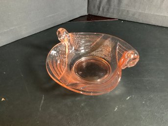 Pink Depression Glass Candy Dish