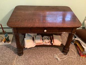 Oak Table With Drawer