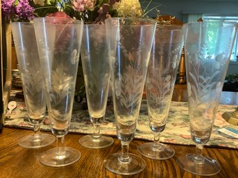 Etched Pilsner Glasses