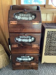 Wood Food Storage Bin