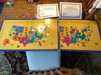 2 State Quarters Collection Maps