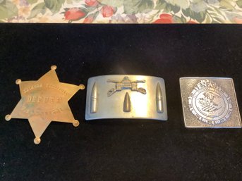 Deputy Marshall Pin &  Belt Buckles