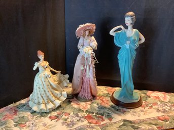 3 Collectible Lady Figurines