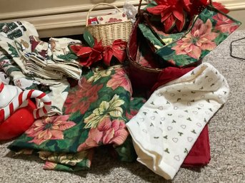 Linen Lot For The Holidays Teapot  & More