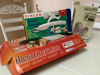 Thera Therm Heating Pad, Singer Smart Scissor, Trim Set