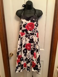 New-Attractive Floral  Halter Style Dress Size: XL