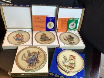 M.J. Hummel Vintage Collector Plates 1972-1976