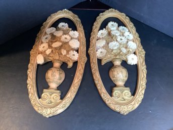 Pair Of Vintage Wall Plaques