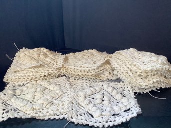 Hand Crocheted  Squares- Great For Doilies