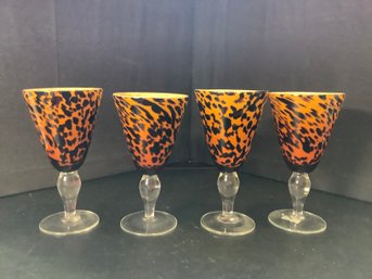 New- Leopard Pattern Wine/ Soda Goblets