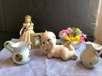 Piano Baby, Vintage 50s Ceramic Girls, Miniatures & More