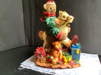 Christmas Teddy Bear Figurine