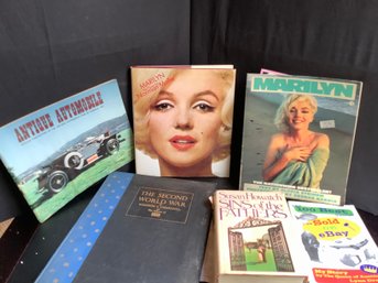 Coffee Table Books Including The Second World War, Marilyn Monroe,-see List