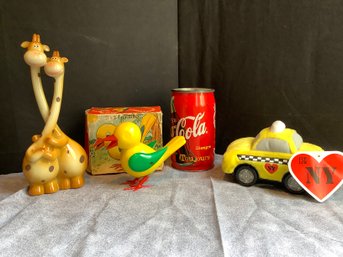 Collectibles Including NY Cabbie, Mechanical Bird & More