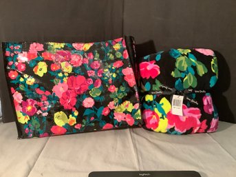 Vera Bradley Throw Blanket And Bag