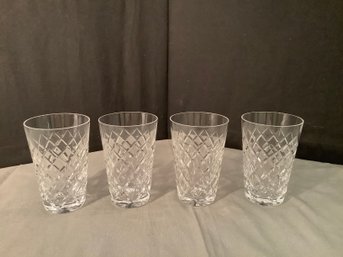 4 Waterford Crystal Water Glasses