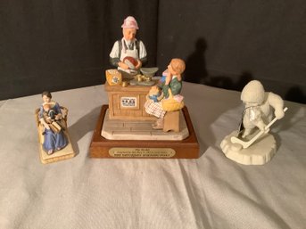 Norman Rockwell And Snowbaby Figurines