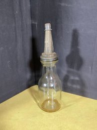 Antique Oil Pourer-1 Qt-great Graphics! W/spout