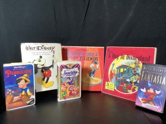 Disney Grouping Including Albums, The Art Of Walt Disney Book & VHS