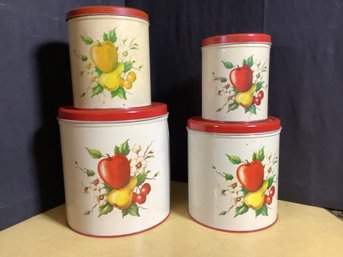 VTG Tin Canister Set By Decoware