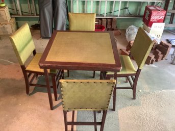 Vintage Card Table & Chairs Set