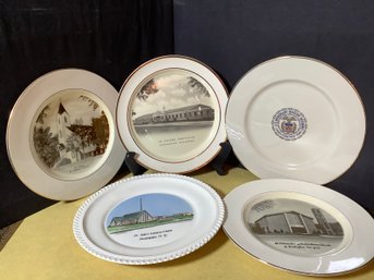 Commemorative Plates Huntington & Massapequa, & U.S. Merchant Marine Academy NY