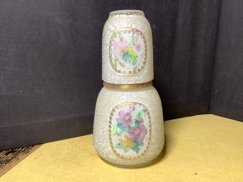 VTG Hand Painted Bedside Water Carafe