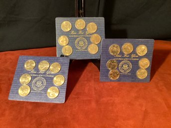 Readers Digest Brass Presidents Coins