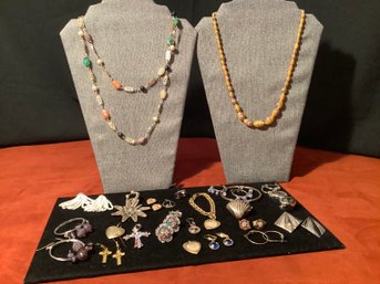 Mixed Group Including Earrings, Necklaces, Etc
