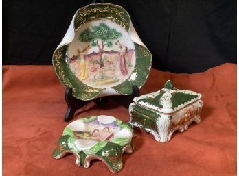 3 Matching Capodimonte Pieces