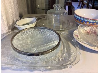 Large Lot Including Serving Bowls, Trays And More