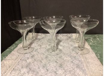 MCM Hollow Stemmed Champagne Glasses