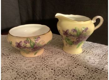 Aynsley Bone China Sugar & Creamer From England