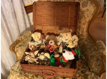 Group Of Teddy Bears In A Carry Case