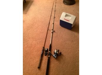 Fishing Poles & Cooler