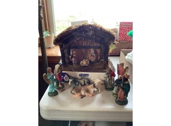 Manger With Accompanied People & Animals