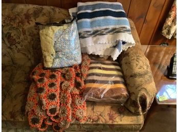 Hand Crocheted Blankets- Group Of 4