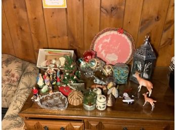 Big Group Vintage Glass Ornaments,  Miniature Christmas Tree, Home Decor And More!