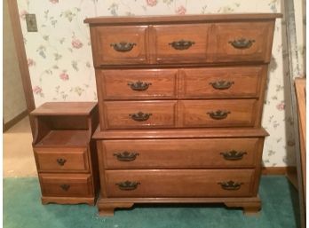 Bedroom Set For Indvidual- Tall Dresser,  Night Stand, Headboard & Footboard With Railings