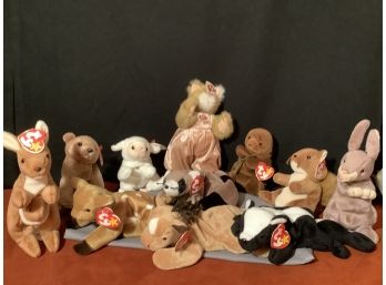 More Beanie Babies Kangaroo W/Joey, Bunny, Lamb, Bear  & More-see Photos