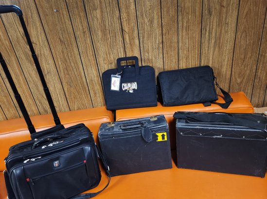 4 Travel & Computer Cases, Luggage - Deluxe Suisse Rolling Overnight, Hard Cases/briefcases - Some Leather