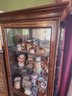 Vintage Curio Cabinet, Glass Doors, Side Entrance Opening 26' X 14' X 70'