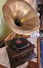 Working Victor Talking Machine Antique Phonograph With Vinyl Records
