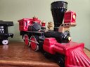 2 Large Ceramic Train, Trains, Canisters, Cookie Jars, Lionel, Collectible
