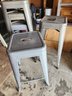 5 Metal Industrial Stools - 3 Are 30' Tall, 2 Are 27' Tall, Seating, Bar, Counter Top