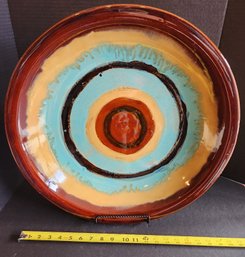 Large Ceramic Hand-painted Bowl, Table Art, Fruit, Decor, Staging